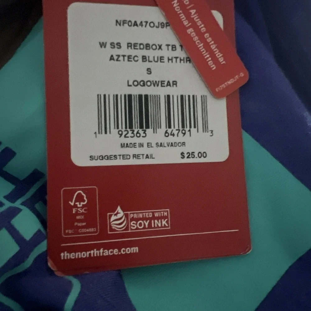 The North Face Shirt Womens Small Short Sleeve Gray & Blue Graphic Tees Lot Of 2 - Picture 5 of 6
